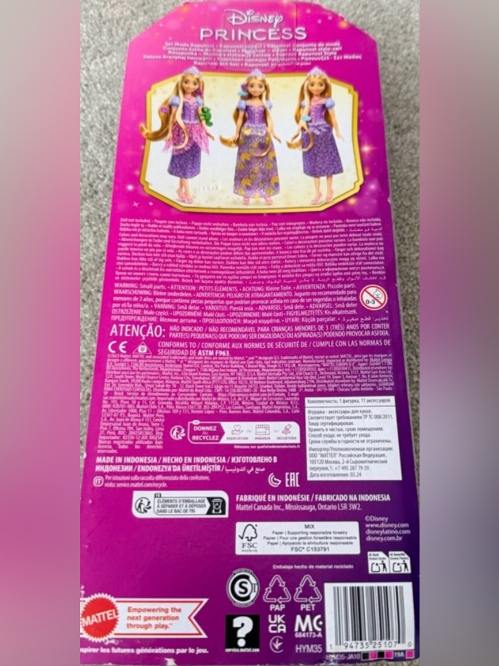 DISNEY - PRINCESS RAPUNZEL STYLE SET - NIB - Picture 3 of 4